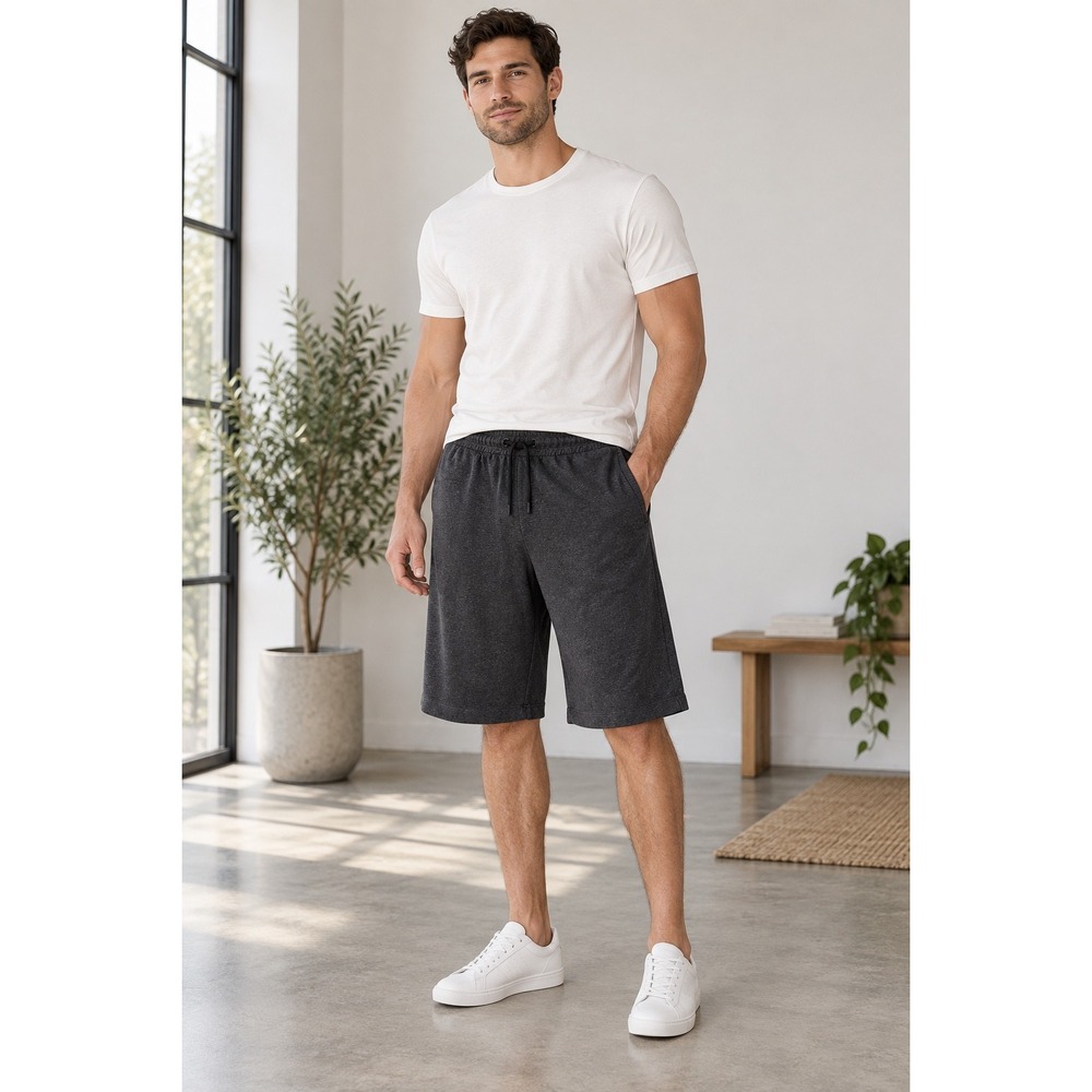 American Tall Men's Fleece Shorts Charcoal Grey LXT Minimalist Gorpcore Short